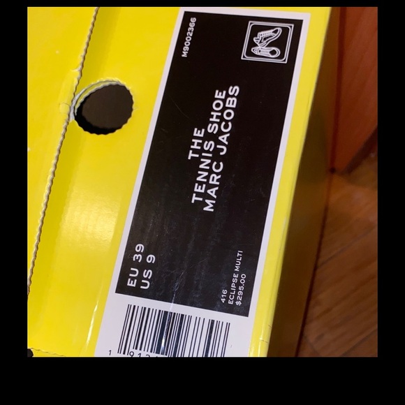 Marc Jacobs the tennis shoes Blue/ Orange eclipse multi Splash Sneakers size 9 - Picture 2 of 5